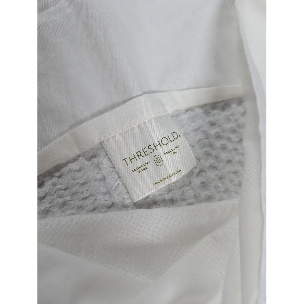 Threshold White Waffle Weave Cotton Standard Pillow Sham Envelope Closure